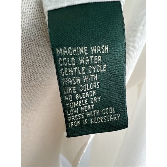 Ralph Lauren Size 1X Western Yoke Cowgirl Shirt Pearl Snap White Cotton Cowboy - Picture 8 of 10